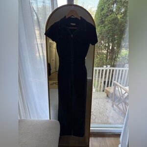 Elegant Black Denim Jumpsuit